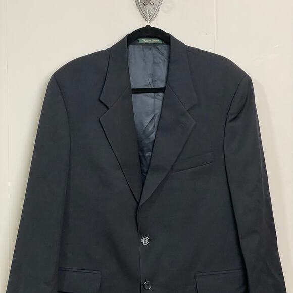 Ralph Ralph Lauren 42R black blazer single breast 100% wool professional classic - Picture 2 of 10